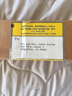 1983 Hall Of Fame Baseball Bat Given To Sandy Koufax By The Hall Of Fame