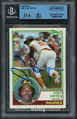 1983 Topps Tony Gwynn Padres RC #482 BGS AUTHENTIC AUTO Rookie Card HALL OF FAME