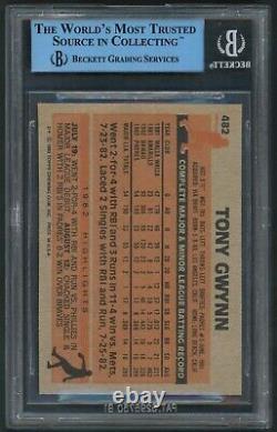 1983 Topps Tony Gwynn Padres RC #482 BGS AUTHENTIC AUTO Rookie Card HALL OF FAME