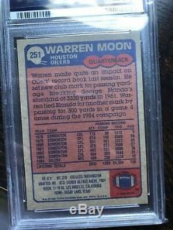 1985 Warren Moon Topps rookie PSA 10 new label rare pop 84 Oilers Hall of Fame