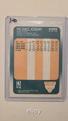 1988 89 Fleer #17 Michael Jordan Chicago Bulls Hall of Fame