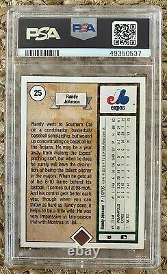 1989 Upper Deck Randy Johnson Rookie Card #25 PSA 10 Gem Mint Hall of Fame