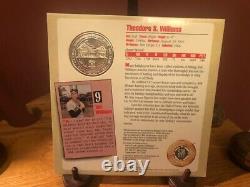 1990 Baseball Hall Of Fame- Ted Williams Signed Coin-card Loa