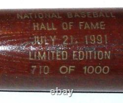 1991 Baseball Hall of Fame Induction Class Commemorative Bat A150