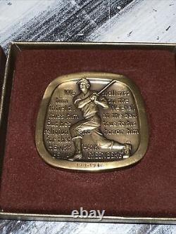 1991 Hank Greenberg Magnes Jewish Hall of Fame Museum Bronze Medal Detroit Tiger