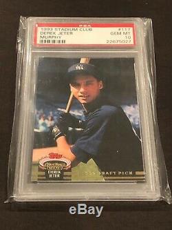 1993 Stadium Club Murphy 117 Yankees Derek Jeter Rookie Card PSA 10 HALL OF FAME