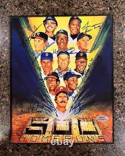 1996 Mlb 500 Home Run Club 11 Hall Of Fame Autographed 8 X 10 Mantle Aaron Mays+