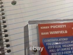 2001 Topps Traded Hall of Fame Bat Relic #HFR-PW PUCKETT WINFIELD! NICE