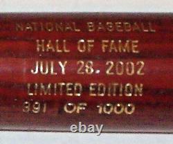 2002 Baseball Hall of Fame Induction Class Commemorative Bat A161