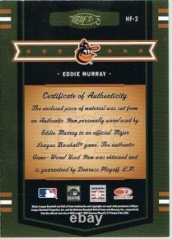 2005 Donruss EDDIE MURRAY Prime Patches Hall of Fame Materials Button #d 13/15