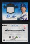 2005 Hall of Fame Class Cooperstown Gold Material /5 Nolan Ryan #CC-NR4 Auto HOF