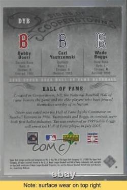 2005 Hall of Fame Rainbow 1/1 Carl Yastrzemski Bobby Doerr Wade Boggs READ 5qi