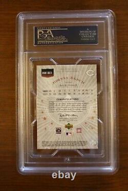 2005 Ud Hall Of Fame Johnny Bench H/w Auto Patch Rainbow 1/1 Psa 8