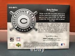 2005 Upper Deck Hall Of Fame Baseball Bob Feller Auto & Patch #'d 5