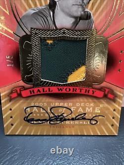 2005 Upper Deck Hall Of Fame Dennis Eckersley Auto & Oakland A's Patch #'d 5