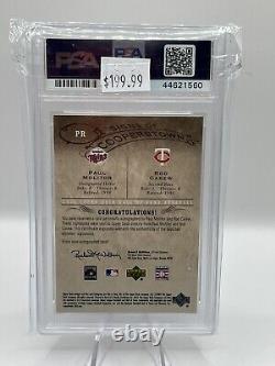 2005 Upper Deck Hall of Fame Signs of Cooperstown Molitor/Carew Auto 10/20 PSA 9
