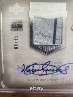 2005 Upper Deck Kirby Puckett Hall of Fame Jersey Auto # 6/15 Twins Rare