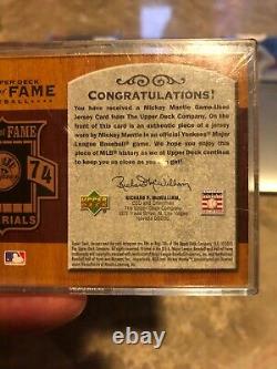 2005 Upper Deck Mickey Mantle Hall Of Fame #10/25 Jersey