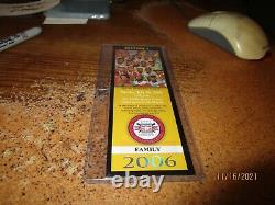 2006 Baseball Hall of Fame Induction rare Family Ticket 17 Negro Leaguers Sutter