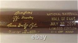 2006 Hall of Fame Baseball Bat 615/1000 BRUCE SUTTER + 17 NEGRO LEAGUE