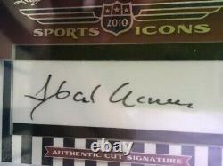 2010 Leaf Sports Icons Baseball Hall of Fame CUT AUTO SIGNATURE Hank Aaron WOW