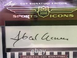 2010 Leaf Sports Icons Baseball Hall of Fame CUT AUTO SIGNATURE Hank Aaron WOW