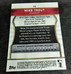 2011 Topps Finest Mike Trout RC #94 MIKE TROUT ROOKIE 1ST BALLOT HALL OF FAME