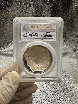 2014 Baseball Hall of Fame Silver $1 And 50C Pete Rose Autos PR69DCAM