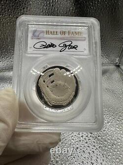 2014 Baseball Hall of Fame Silver $1 And 50C Pete Rose Autos PR69DCAM