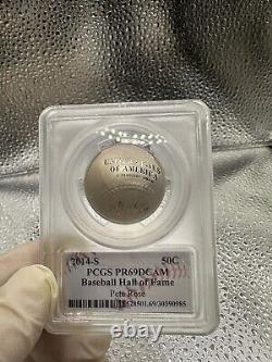 2014 Baseball Hall of Fame Silver $1 And 50C Pete Rose Autos PR69DCAM