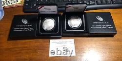 2014 Baseball Hall of Fame Uncirculated Silver Dollar Rounded Coins Set of 2
