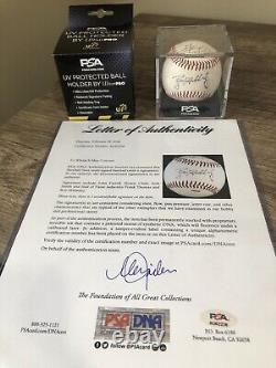 2014 Hall Of Fame Game Roy Halladay Frank Thomas Signed Baseball withPSA Letter