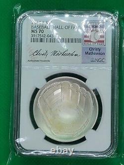 2014 P $1 Baseball Hall Of Fame MS70 Christy Mathewson NGC