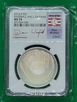 2014 P $1 Baseball Hall Of Fame MS70 David Winfield NGC
