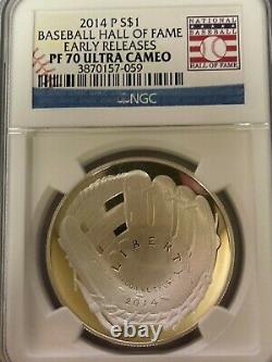 2014 P $1 Baseball Hall of Fame Early Releases PF 70 Ultra Cameo