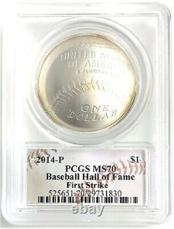 2014-P $1 PCGS MS70 Baseball Hall of Fame First Strike Cassie McFarland