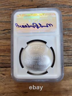 2014-P $1 Silver Baseball Hall of Fame, Brook Robinson HAND SIGNED MS70 ER70 NGC