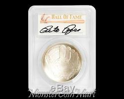 2014-P $1 Silver Baseball Hall of Fame PCGS MS70 PETE ROSE AUTOGRAPHED