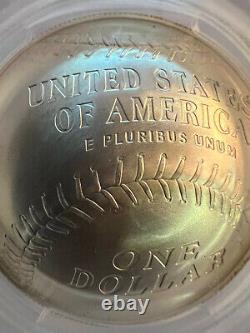 2014 P BASEBALL HALL OF FAME 1oz SILVER $1 PCGS MS 70. SIGNED BY PETE ROSE