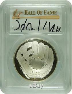 2014-P PCGS PR70DCAM Baseball Hall of Fame Autographed HANK AARON $1 FS