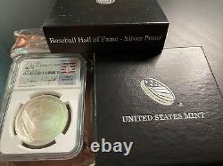 2014-P Silver $1 BASEBALL HALL OF FAME NGC MS 70 Dave Winfield OGP BOX #94221