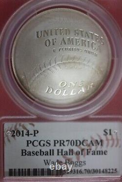 2014 PR 70 Baseball Hall Of Fame Dollar Wade Boggs Signature PCGS OCE 6037