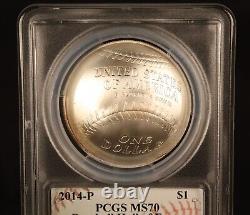 2014 Silver One Dollar PCGS MS70 Baseball Hall of Fame Nolan Ryan HAND SIGNED