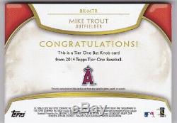 2014 Topps Tier One Mike Trout Bat Knob 1/1! MVP HALL OF FAME