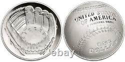 2014 US Mint Baseball Hall Of Fame Silver Dollar Commemorative Coin