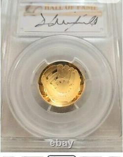 2014 W Baseball Hall Of Fame Gold Commemorative Signed By Dave Winfield