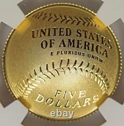 2014-W Gold Baseball Hall of Fame $5 NGC PF70 Ultra Cameo