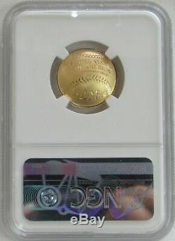 2014 W Gold Proof $5 Baseball Hall Of Fame Coin Ngc Pf 70 Uc