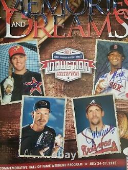 2015 Baseball Hall of Fame Magazine Signed Biggio, Martinez, Johnson, Smoltz hof