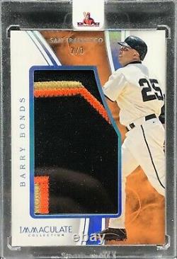 2016 Immaculate Collection Barry Bonds Patch 2/3 MLB Legend Hall of Fame